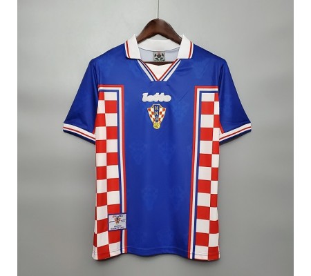 Croatia 1998 World Cup Away Blue Soccer Jersey